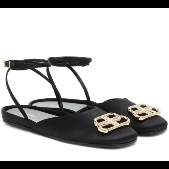 Balenciaga Shoes - Balenciaga BB satin flats